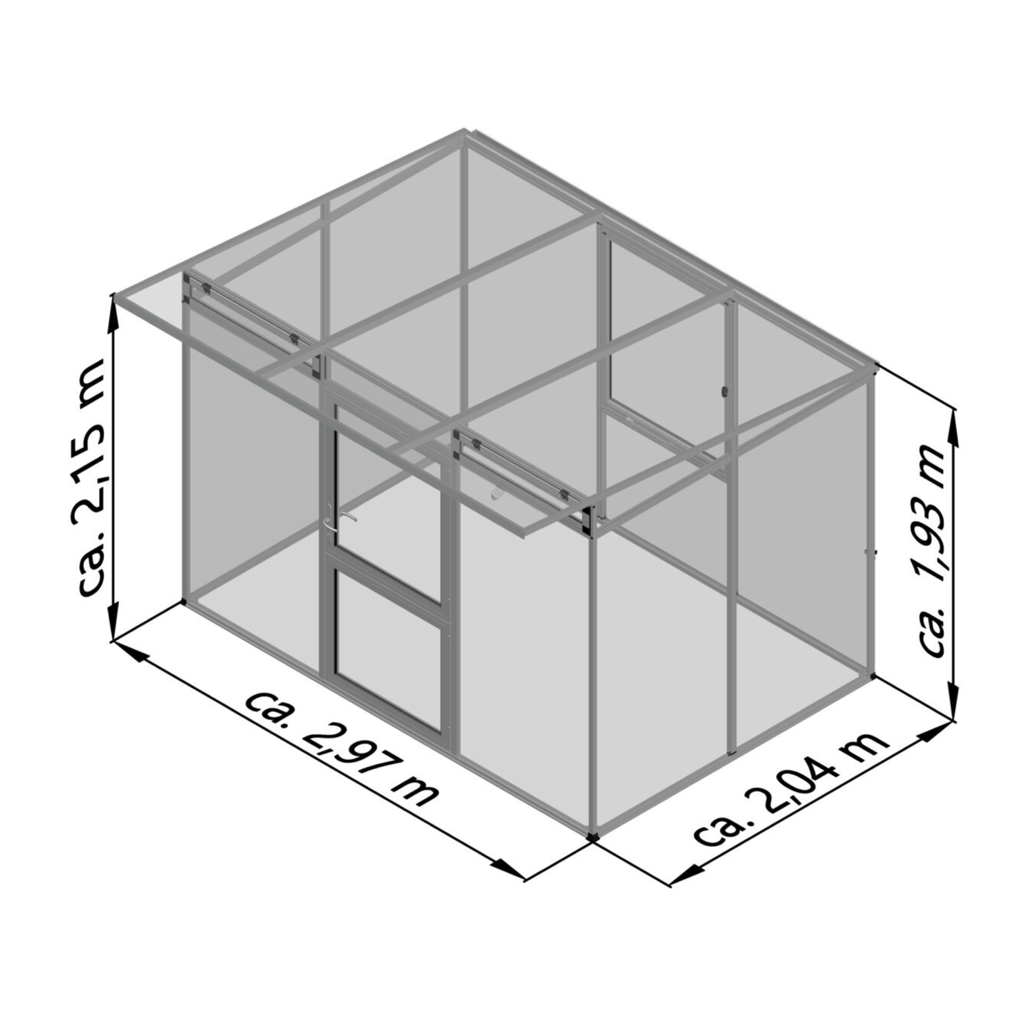 Linea II Glass Outdoor Pavilion