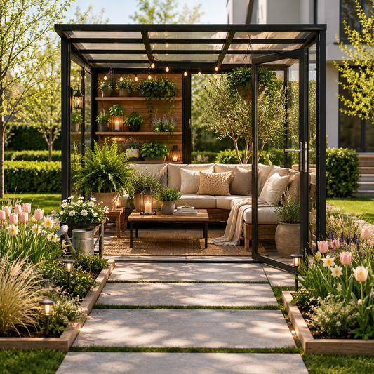Linea II Glass Outdoor Pavilion